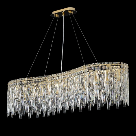 Подвесная люстра хрусталь Crystal Lux ABRIL SP12 L1200 GOLD