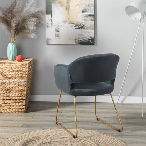 Кресло Oscar Diag grey/Линк золото R-Home арт.410118144h_Diag grey