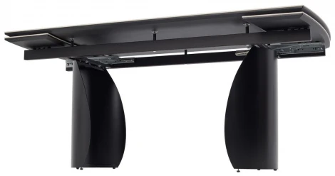 Стол ОЛЬХОН 180 цвет БЕЛЫЙ МРАМОР МАТОВЫЙ , керамика / Черный каркас M-City 64719