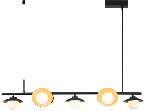 Люстра подвеснаяCorazza V000282 (10015/7P Black) (220V, на тросе, шар)