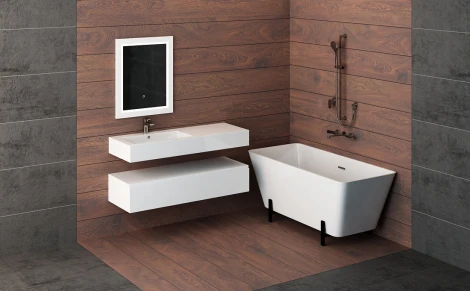 Раковина Цвет и Стиль Стилло 127 L с полотенцедержателем