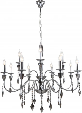 Подвесная люстра Grace 1053/09/12P (220V, хрусталь, подвески, на цепи, подсвечник, свеча)