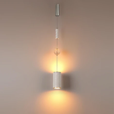 Подвесной светильник Odeon Light Riviera 5451/18L белый/никель/металл/керамика/хрусталь/акрил LED x 18W 2000К/3000K/4000K/переключ