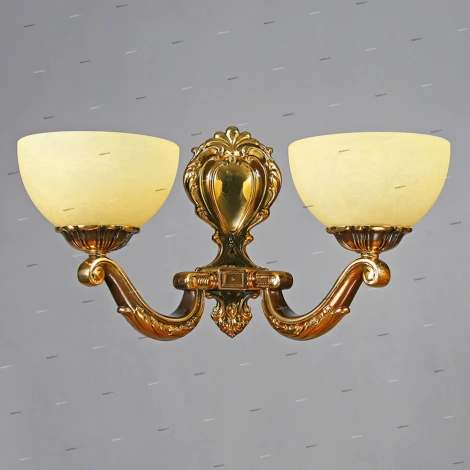 Бра Ambiente by Brizzi Tenerife, 2 плафона, бронза с бежевым