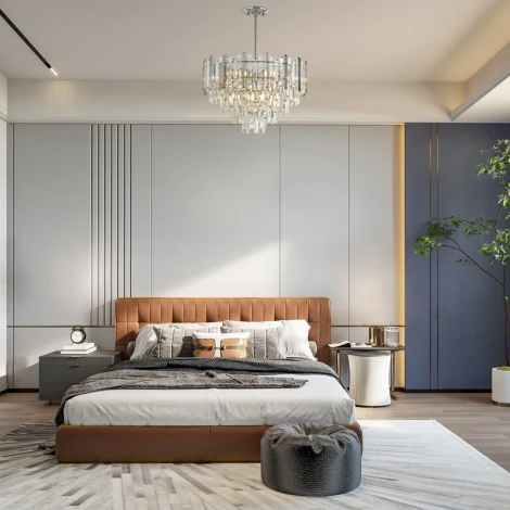 Потолочная люстра хрустальная на штанге Arte Milano Sorrento-4409 374409/9/300/570 CR (220V)