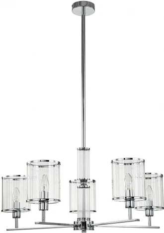 Потолочная люстра на штанге 13022/5R Chrome Indigo Dante V000411 (220V, круглые)