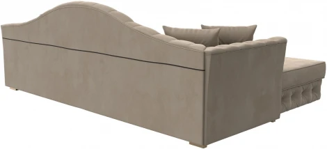 Диван угловой Артис левый угол (Бежевый/Велюр) Лига Диванов арт.121585L