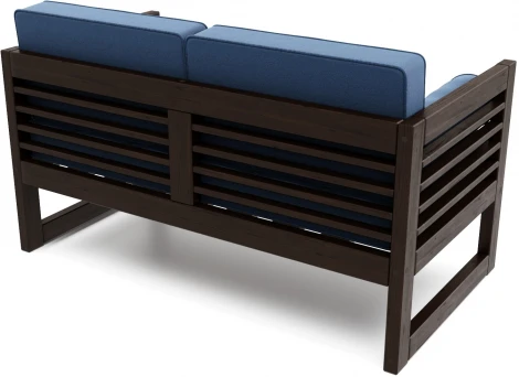 Диван Arsko прямой Сега М венге велюр синий