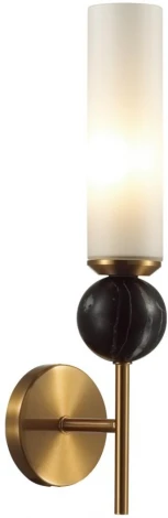 Бра Odeon Light Lolla 4361/1W под латунь/металл/стекло/черный мрамор IP20 1*E14 40W 220V (шар)