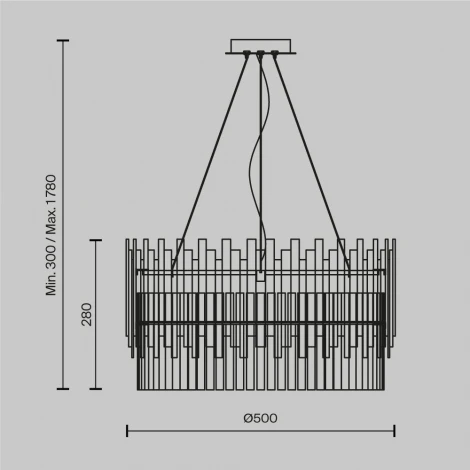 Подвесная люстра Maytoni Coliseo MOD135PL-06BS (220V, на тросе, круглые)