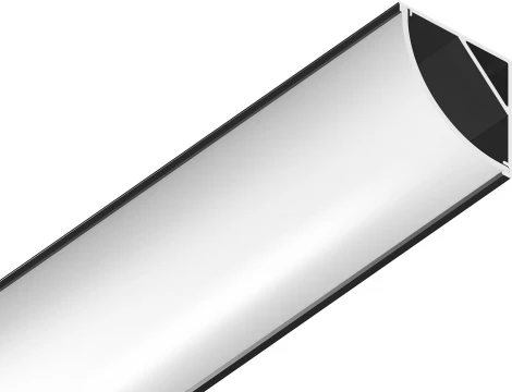 Алюминиевый профиль угловой круглый для светодиодной ленты до 9,78мм Ambrella Illumination GP2100BK