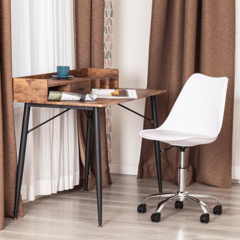 Компьютерное кресло для оператора Tetchair TULIP (Металл,Пластик,/Белый,Хром)