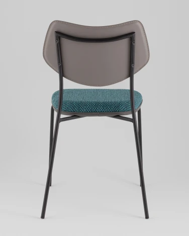 Стул обеденный Casey темно-бирюзовый с серой экокожей Stool Group арт.УТ000039575