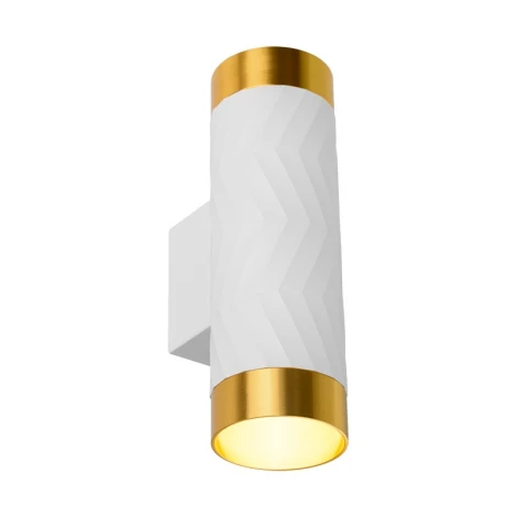 Настенный светильник Wolta WSL-GU10/W09WG под лампу GU10 Белый / Золотой LINEA