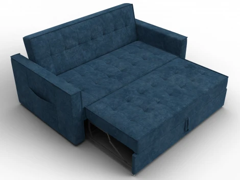 Диван прямой Лига-104 (140) (ЛДСП,Брус,Фанера,Велюр/Синий) Лига Диванов 134866