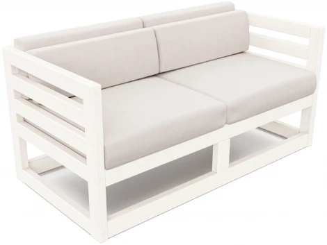 Диван Arsko Магнус М беленый дуб велюр светло-серый