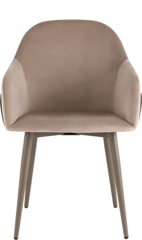 Стул Новел New велюр серо-коричневый, ножки бежево-серые Stool Group арт.УТ000039823