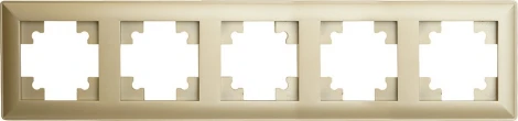 Рамка на 5 постов (золото) Stekker Катрин 49610