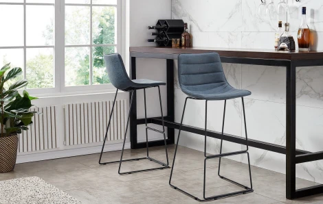 Стул барный CQ-8280E-1 синий 2078