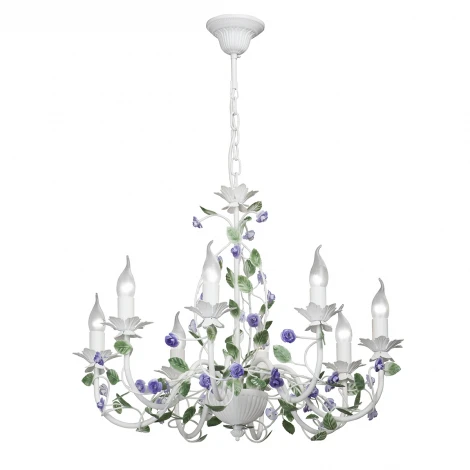 Подвесная люстра Vitaluce V1823-0/8 (220V, на цепи, цветы, розы)