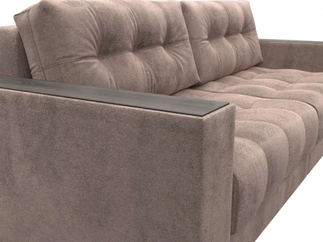 Диван прямой с декором Лига-049 НПБ Лига Диванов (Велюр) арт.128404