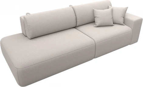 Диван прямой Лига-036 НПБ Модерн подлокотник справа Лига Диванов (Замша) арт.127722