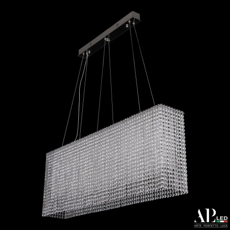 Подвесная люстра светодиодная APL LED Sicilia SH512.0.100.A.Ni.4000 (220V, хрусталь, на тросе)