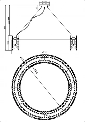 Подвесная люстра Maytoni Rocio MOD036PL-18N (220V, хрусталь, на тросе, круглые)