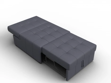 Кресло-кровать Лига-107 (80) (ЛДСП,Брус,Фанера,Экокожа/Серый) Лига Диванов 134944