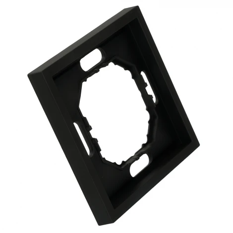 Рамка на 1 пост (черный уголь, soft touch) Stekker Эмили 49858