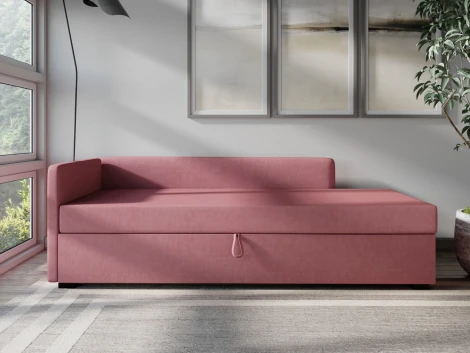 Диван-кровать Arsko Велес Угол левый велюр коралловый