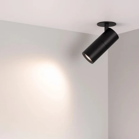 Встраиваемый спот LGD-ARTEMIS-BUILT-FLAP-R55-12W Warm3000 (BK, 8-80 deg, 230V) (Arlight, IP20 Металл) 051796 (LED)