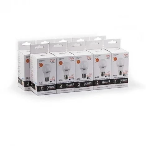 Лампочка светодиодная груша E27 2700K 610lm 23217