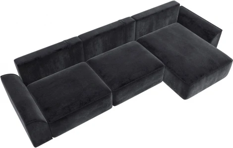 Диван угловой Лига-048 НПБ лонг Лига Диванов (Велюр) арт.128503