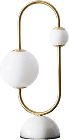 Настольная лампа Kink Light Алана 07712-T,20(01) бронза/белый G9 2*5W (Led) (220V, выключатель, шарики)