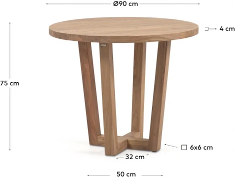 Стол обеденный La Forma (ex Julia Grup) Nahla (Акация,Дерево)