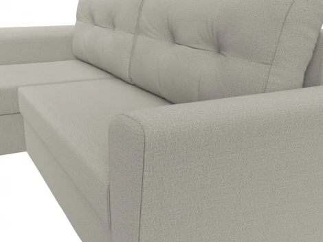 Диван угловой Амстердам Лайт левый угол (Бежевый/Рогожка) Лига Диванов арт.121167L