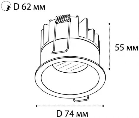 Точечный светильник встраиваемый Italline DL 3241 black