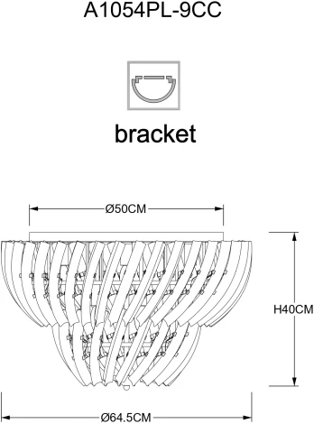Потолочная люстра Ella A1054PL-9CC Arte Lamp (220V, круглые)
