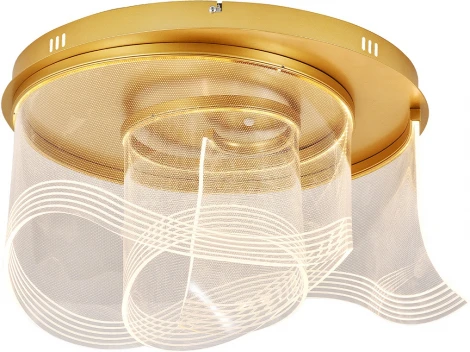 Потолочный светильник (14029/3С Gold) Indigo Veletta V000163L (LED, 220V, пульт управления, круглые)