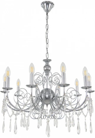 Подвесная люстра Arte Milano AM345620 345620/10 CR (220V, подвески, на цепи, подсвечник, свеча)