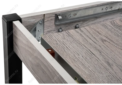 Стол Woodville Оригон навара / черный матовый 368663