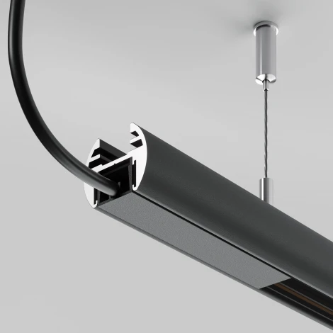 Шинопровод магнитный 2м подвесной круглый Basity, черный Maytoni Busbar trunkings Basity TRX172-R-112B (48V)