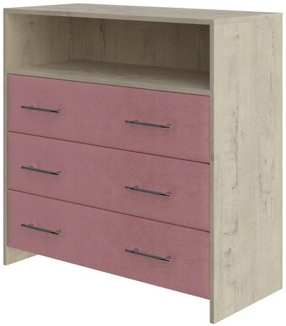 PROxSON Комод Свен (ЛДСП Бунратти+ткань Бунратти/Ultra Ягодный сорбет) 90x40