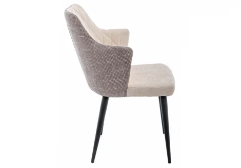 Обеденный стул Woodville Velen dark brown / beige fabric 11450