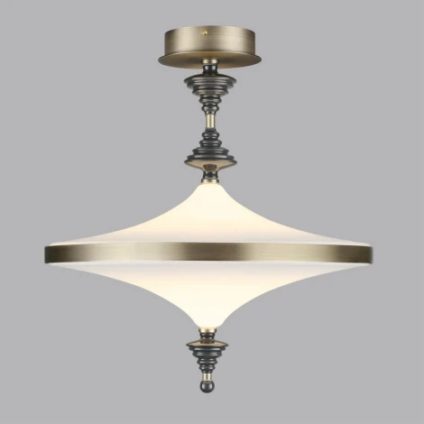 Потолочная люстра на штанге Odeon Light Ula 5404/43CL бронзов.брашированн./черный/стекло/керамика LED 43W 3000K (220V, круглые)