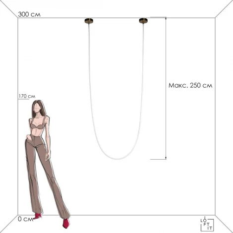 Подвесной светильник с гибким неоном Loft It Lori 10230/5000 (LED)