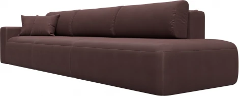 Диван прямой Лига-036 НПБ Модерн Лонг подлокотник слева Лига Диванов (Замша) арт.127699L