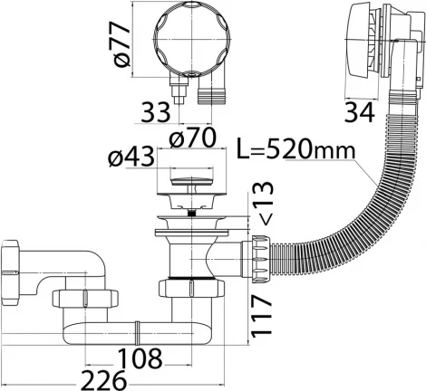 Слив-перелив Cezares CZR STP1 01
