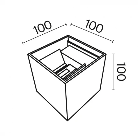 Настенный светильник уличный Maytoni Fulton O572WL-L6B (LED, 220V, куб, IP54)